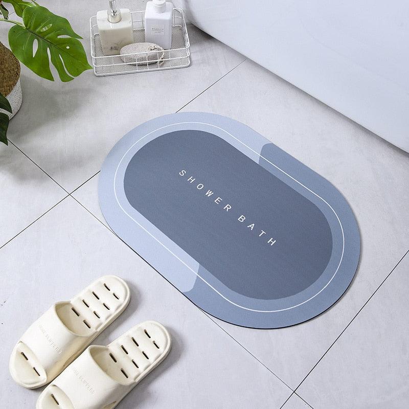 Absorbent Bathroom Bath Mat Anti-slip Shower Rug Quick Drying Bath Mats Kitchen Entrance Doormats Home Floormat Bathtub Carpet - PI Shop