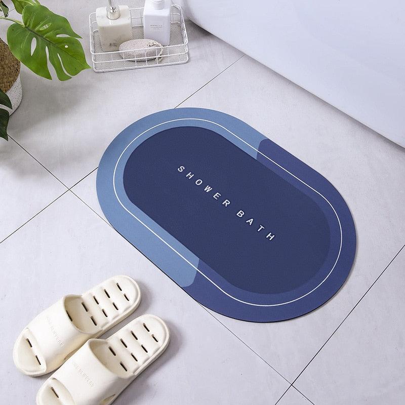 Absorbent Bathroom Bath Mat Anti-slip Shower Rug Quick Drying Bath Mats Kitchen Entrance Doormats Home Floormat Bathtub Carpet - PI Shop