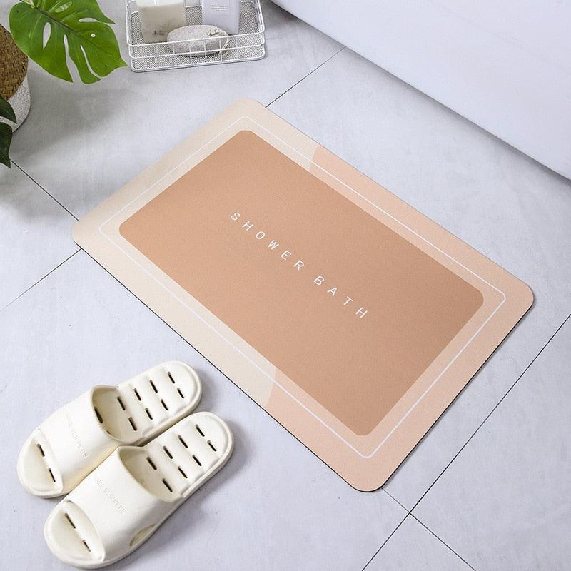 Absorbent Bathroom Bath Mat Anti-slip Shower Rug Quick Drying Bath Mats Kitchen Entrance Doormats Home Floormat Bathtub Carpet - PI Shop