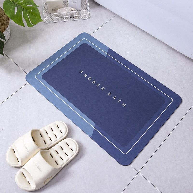 Absorbent Bathroom Bath Mat Anti-slip Shower Rug Quick Drying Bath Mats Kitchen Entrance Doormats Home Floormat Bathtub Carpet - PI Shop