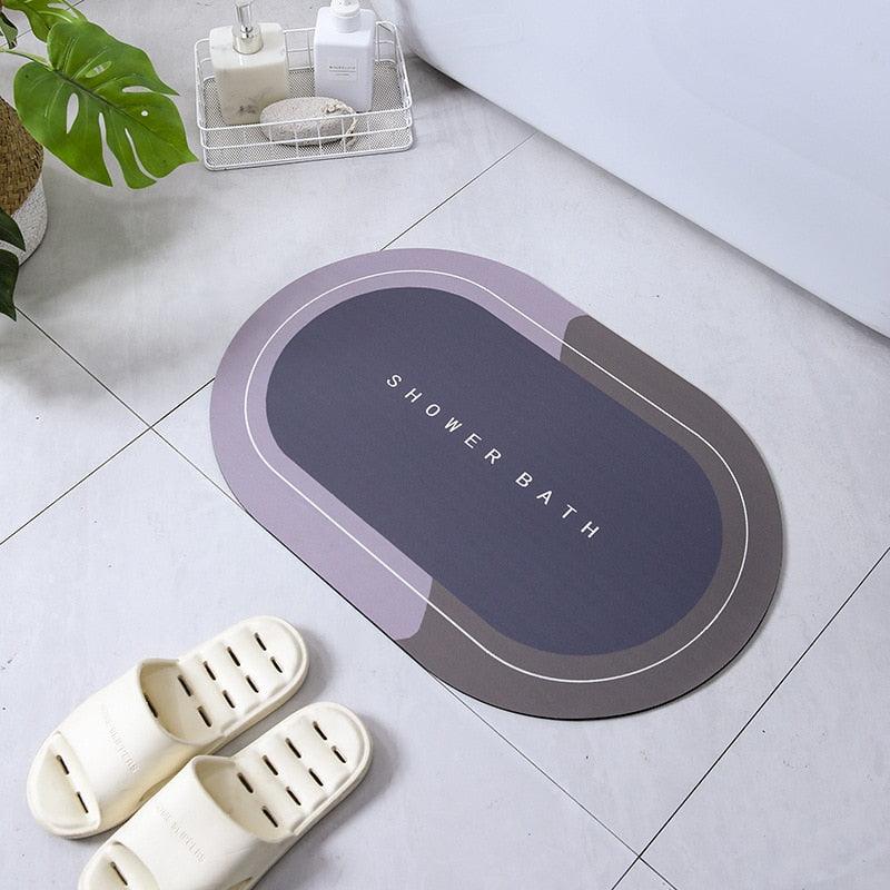 Absorbent Bathroom Bath Mat Anti-slip Shower Rug Quick Drying Bath Mats Kitchen Entrance Doormats Home Floormat Bathtub Carpet - PI Shop