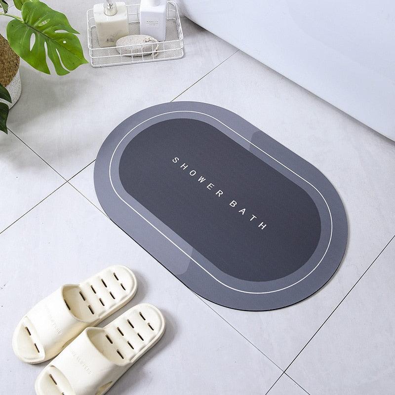 Absorbent Bathroom Bath Mat Anti-slip Shower Rug Quick Drying Bath Mats Kitchen Entrance Doormats Home Floormat Bathtub Carpet - PI Shop