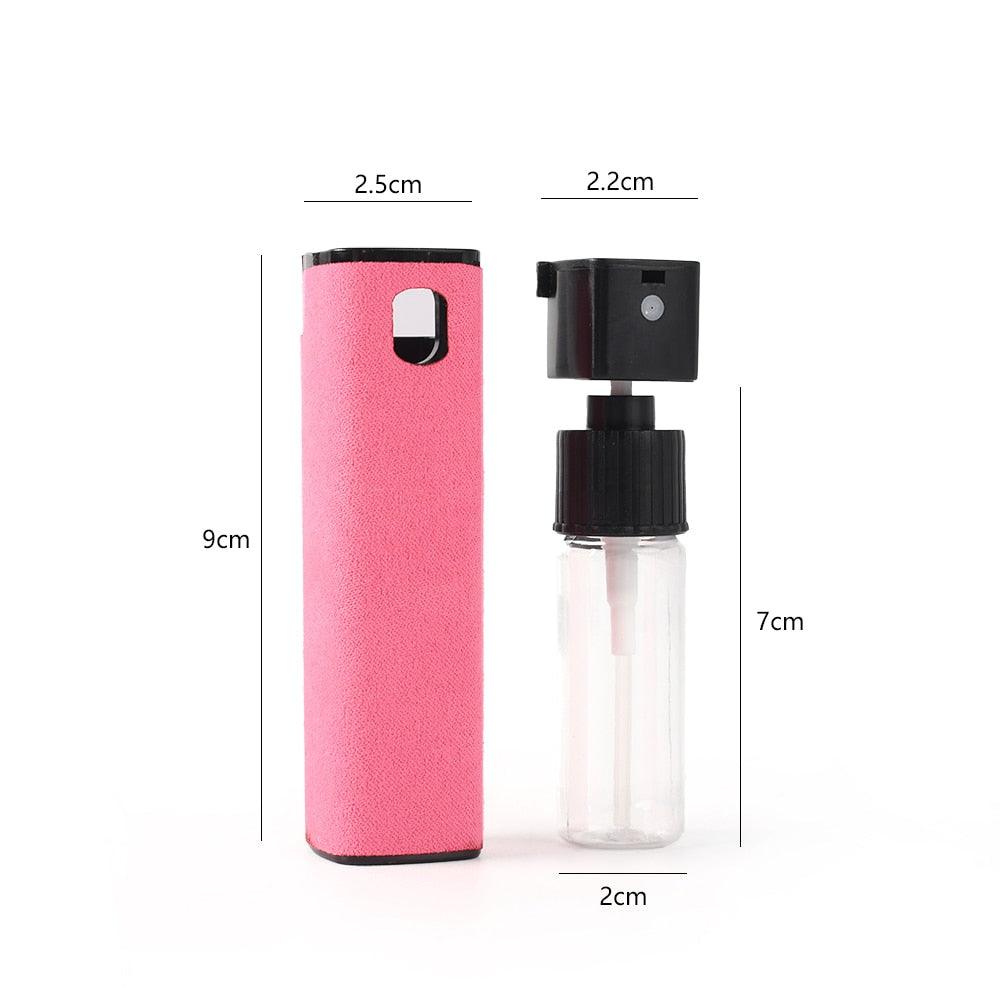 2in1 Microfiber Screen Cleaner Spray Bottle Set Mobile Phone Ipad Computer Microfiber Cloth Wipe Iphone Cleaning Glasses Wipes - PI Shop