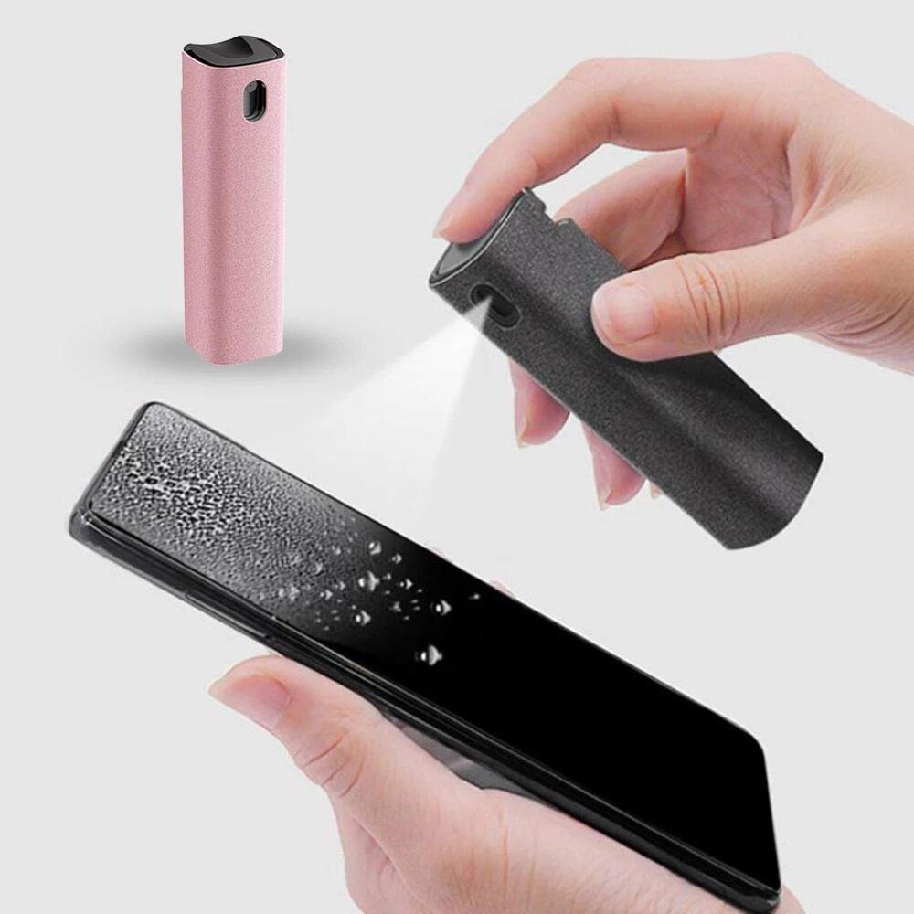 2in1 Microfiber Screen Cleaner Spray Bottle Set Mobile Phone Ipad Computer Microfiber Cloth Wipe Iphone Cleaning Glasses Wipes - PI Shop