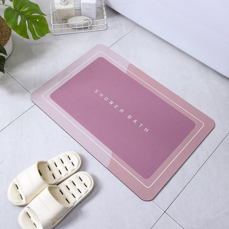 Absorbent Bathroom Bath Mat Anti-slip Shower Rug Quick Drying Bath Mats Kitchen Entrance Doormats Home Floormat Bathtub Carpet - PI Shop