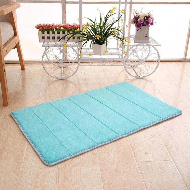 12 Colors Home Bath Mat Super Absorbent Bathroom Carpets Rugs Soft Memory Foam Floor Bedroom Toilet Floor Shower Rug Decor - PI Shop