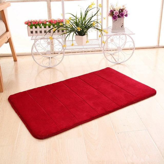 12 Colors Home Bath Mat Super Absorbent Bathroom Carpets Rugs Soft Memory Foam Floor Bedroom Toilet Floor Shower Rug Decor - PI Shop