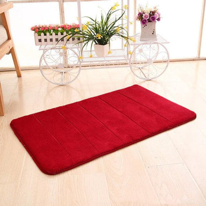 12 Colors Home Bath Mat Super Absorbent Bathroom Carpets Rugs Soft Memory Foam Floor Bedroom Toilet Floor Shower Rug Decor - PI Shop