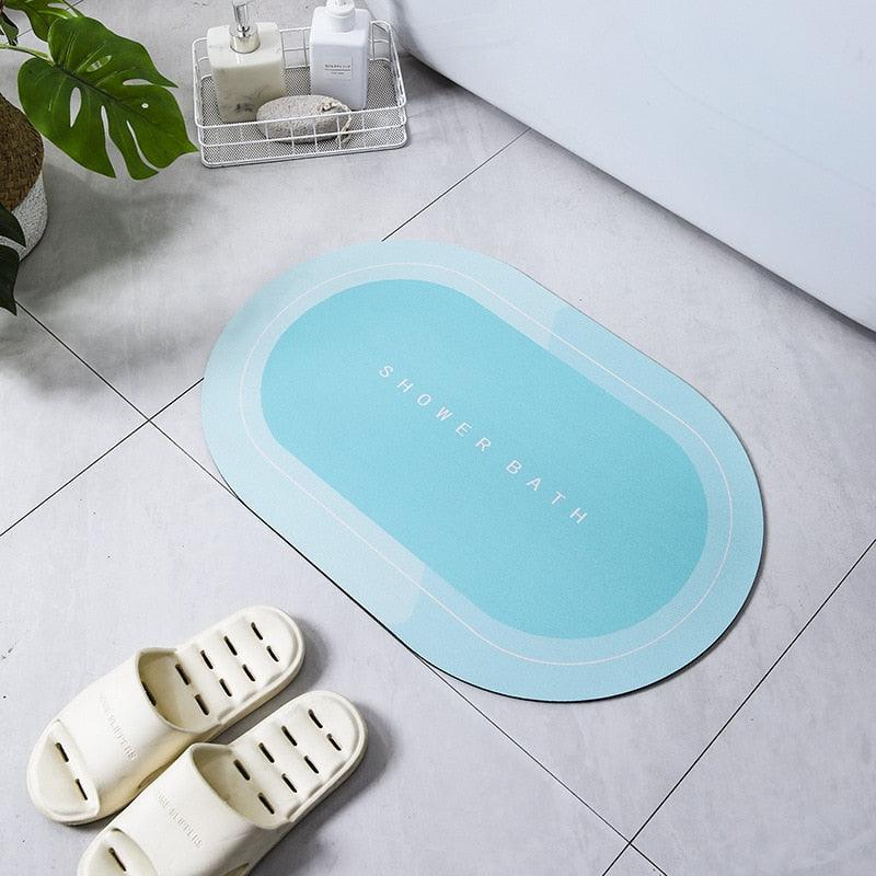 Absorbent Bathroom Bath Mat Anti-slip Shower Rug Quick Drying Bath Mats Kitchen Entrance Doormats Home Floormat Bathtub Carpet - PI Shop