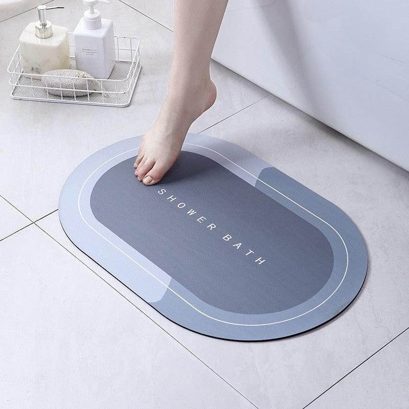 Absorbent Bathroom Bath Mat Anti-slip Shower Rug Quick Drying Bath Mats Kitchen Entrance Doormats Home Floormat Bathtub Carpet - PI Shop