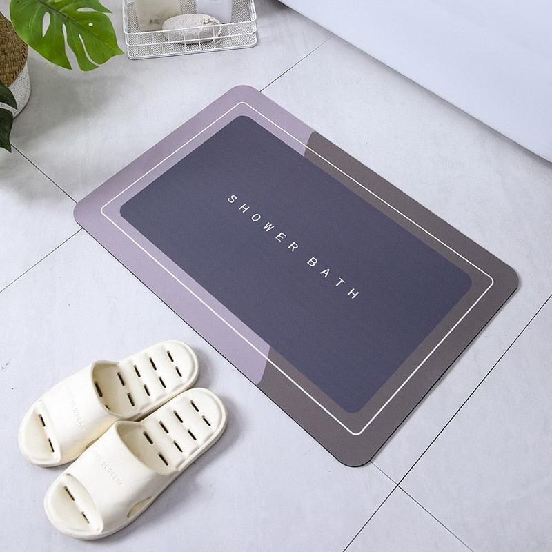 Absorbent Bathroom Bath Mat Anti-slip Shower Rug Quick Drying Bath Mats Kitchen Entrance Doormats Home Floormat Bathtub Carpet - PI Shop