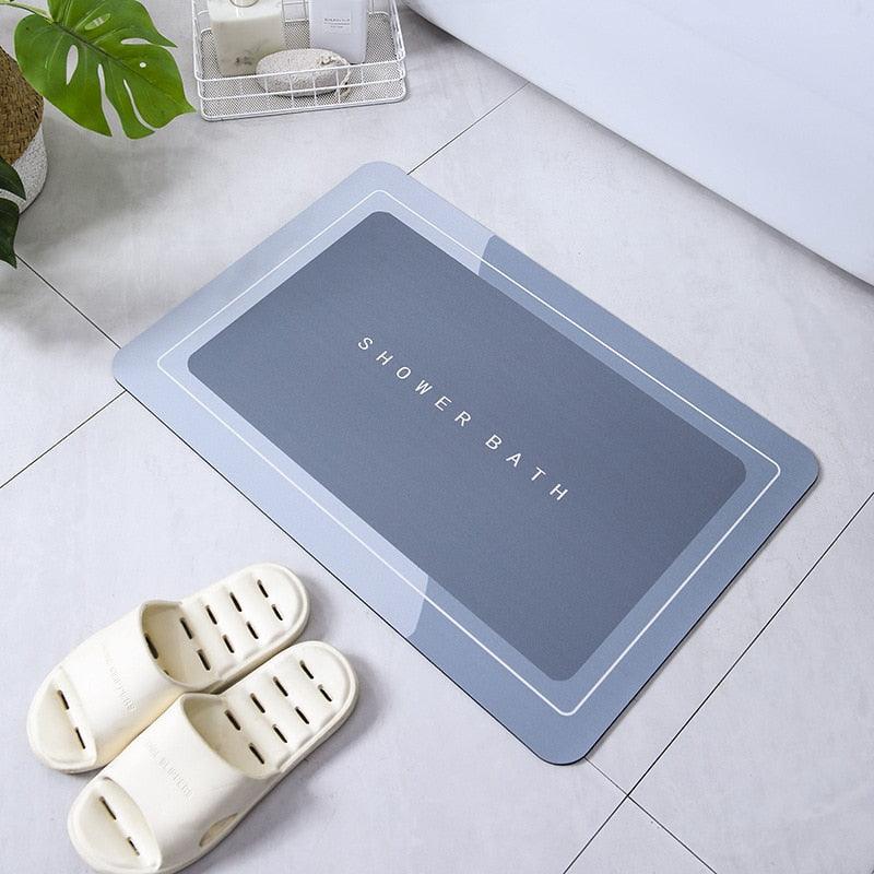 Absorbent Bathroom Bath Mat Anti-slip Shower Rug Quick Drying Bath Mats Kitchen Entrance Doormats Home Floormat Bathtub Carpet - PI Shop