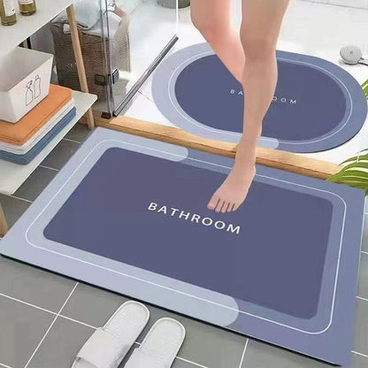 Absorbent Bathroom Bath Mat Anti-slip Shower Rug Quick Drying Bath Mats Kitchen Entrance Doormats Home Floormat Bathtub Carpet - PI Shop