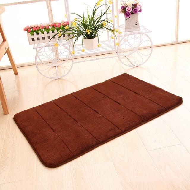 12 Colors Home Bath Mat Super Absorbent Bathroom Carpets Rugs Soft Memory Foam Floor Bedroom Toilet Floor Shower Rug Decor - PI Shop